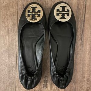 Tory Burch Black Ballet Flats Size 8.5
